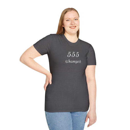 555 (changes) - Unisex Softstyle T-Shirt 100% Cotton Graphic #angel numbers