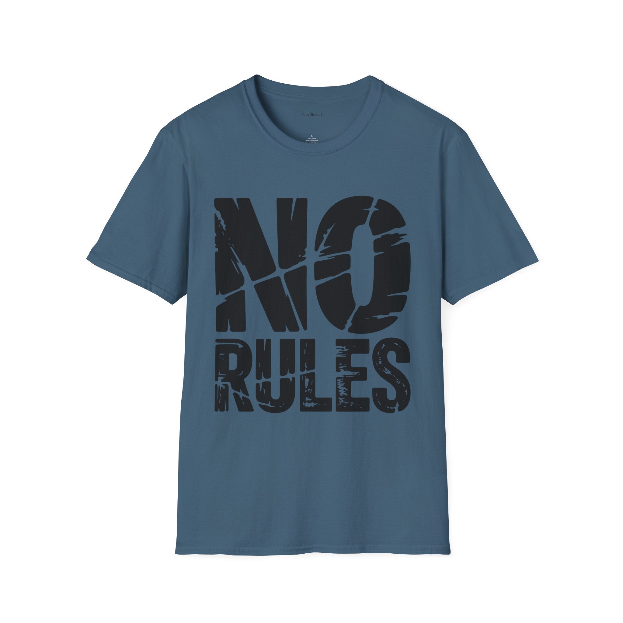 T-Shirt — "NO RULES" Bold Graphic Tee (Edgy Streetwear, Rebellious Statement Shirt)