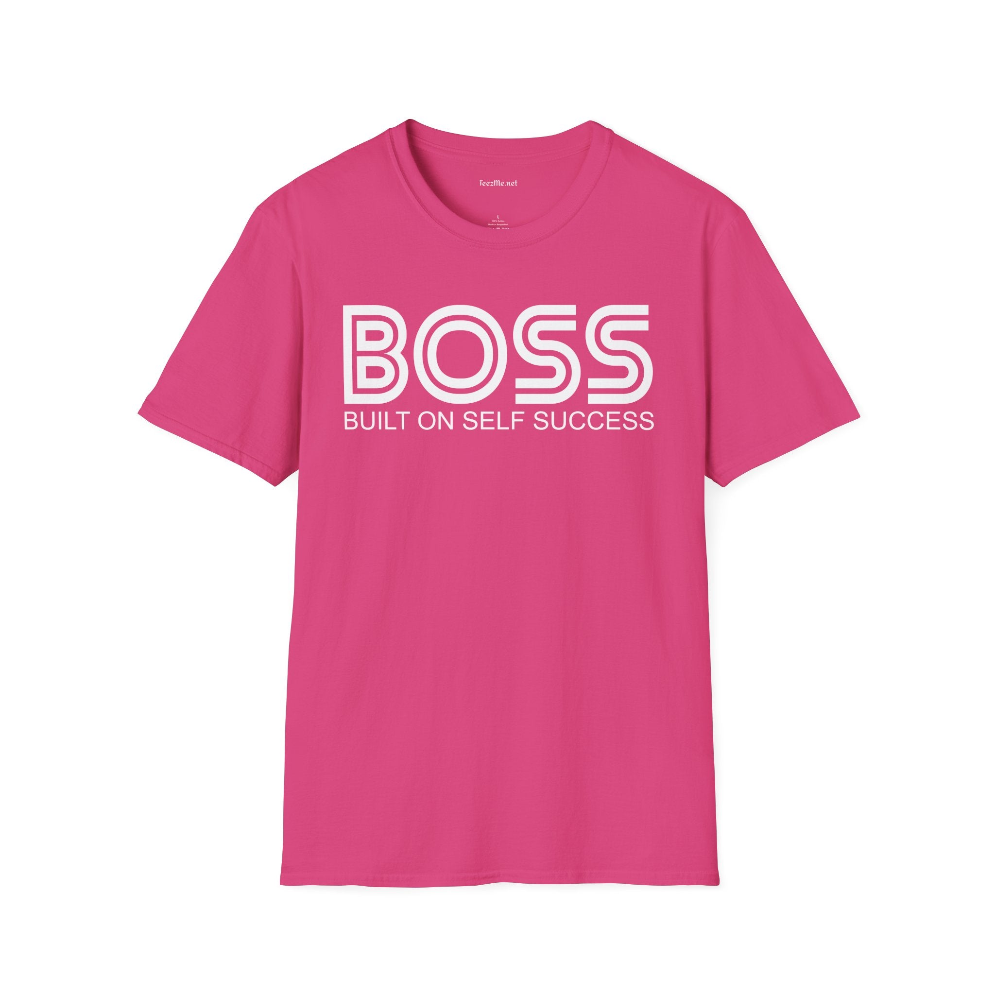 BOSS Built On Self Success Unisex Softstyle T-Shirt 100% Cotton Graphic