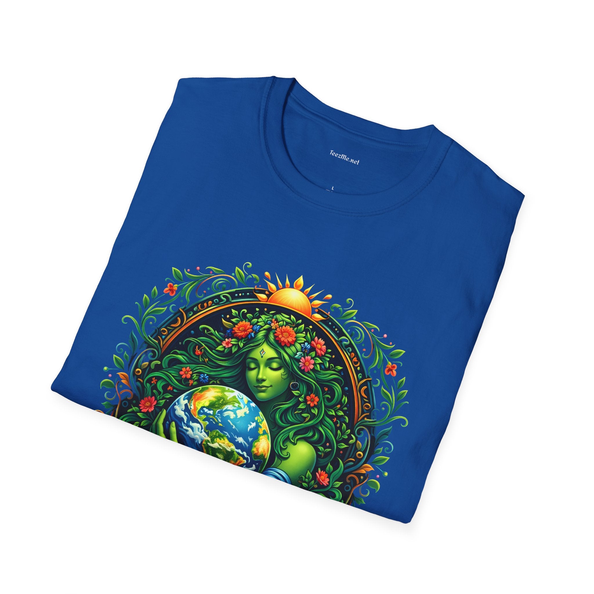 Earth Goddess T-Shirt — Floral Mother Nature Colorful Graphic Tee