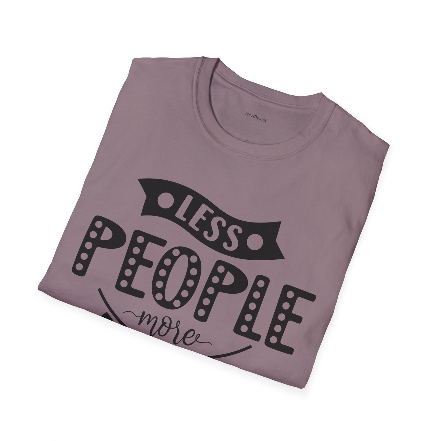 Less people more dogs - Unisex Softstyle T-Shirt 100% Cotton Graphic
