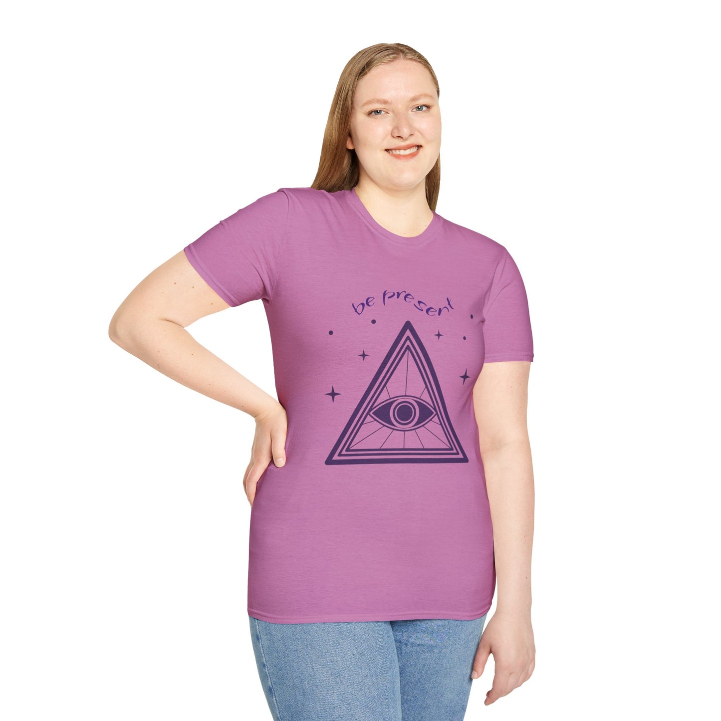 Be present (mystic sign) - Unisex Softstyle T-Shirt 100% Cotton Graphic