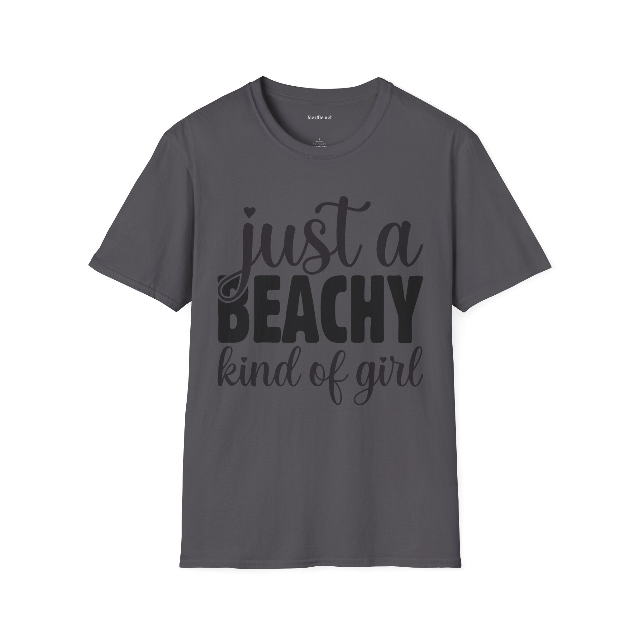 Just a BEACHY kind of girl Unisex Softstyle T-Shirt 100% Cotton Graphic