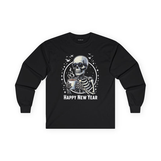Happy New Year Skeleton Unisex Ultra Cotton Long Sleeve Tee