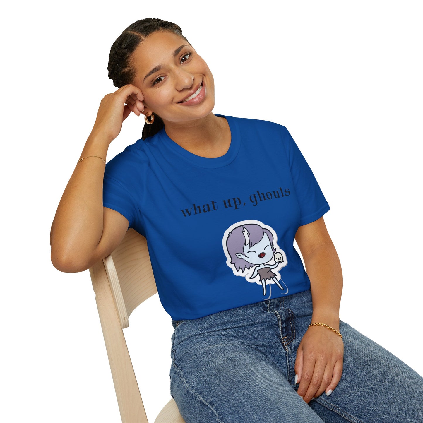 What up, ghouls - Unisex Softstyle T-Shirt 100% Cotton Graphic