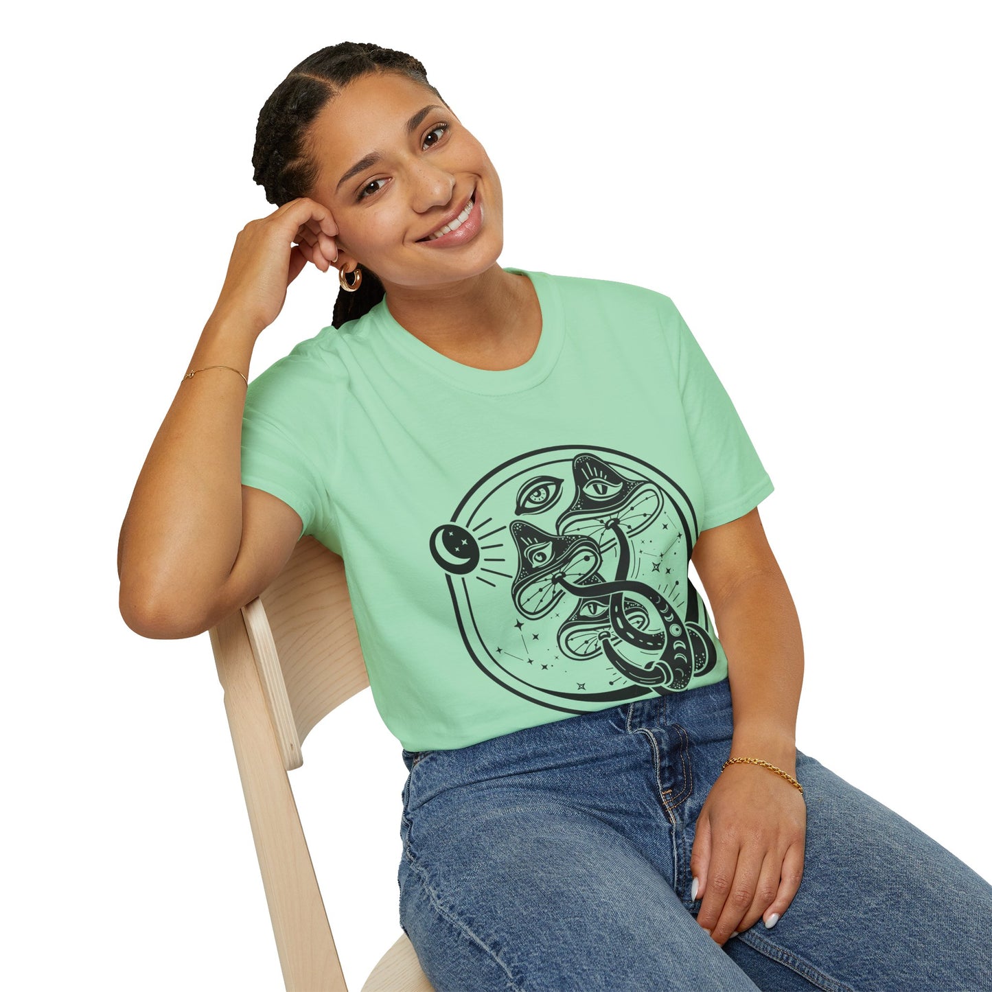 Mushrooms - Unisex Softstyle T-Shirt 100% Cotton Graphic