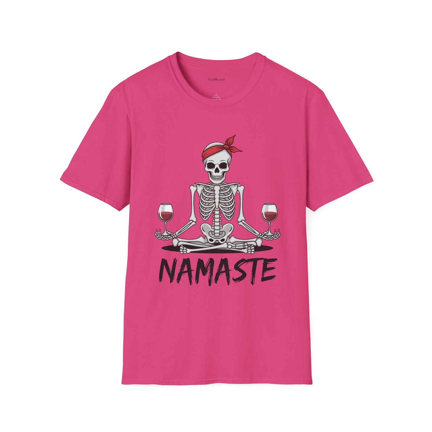 Namaste Skeleton - Unisex Softstyle T-Shirt 100% Cotton Graphic