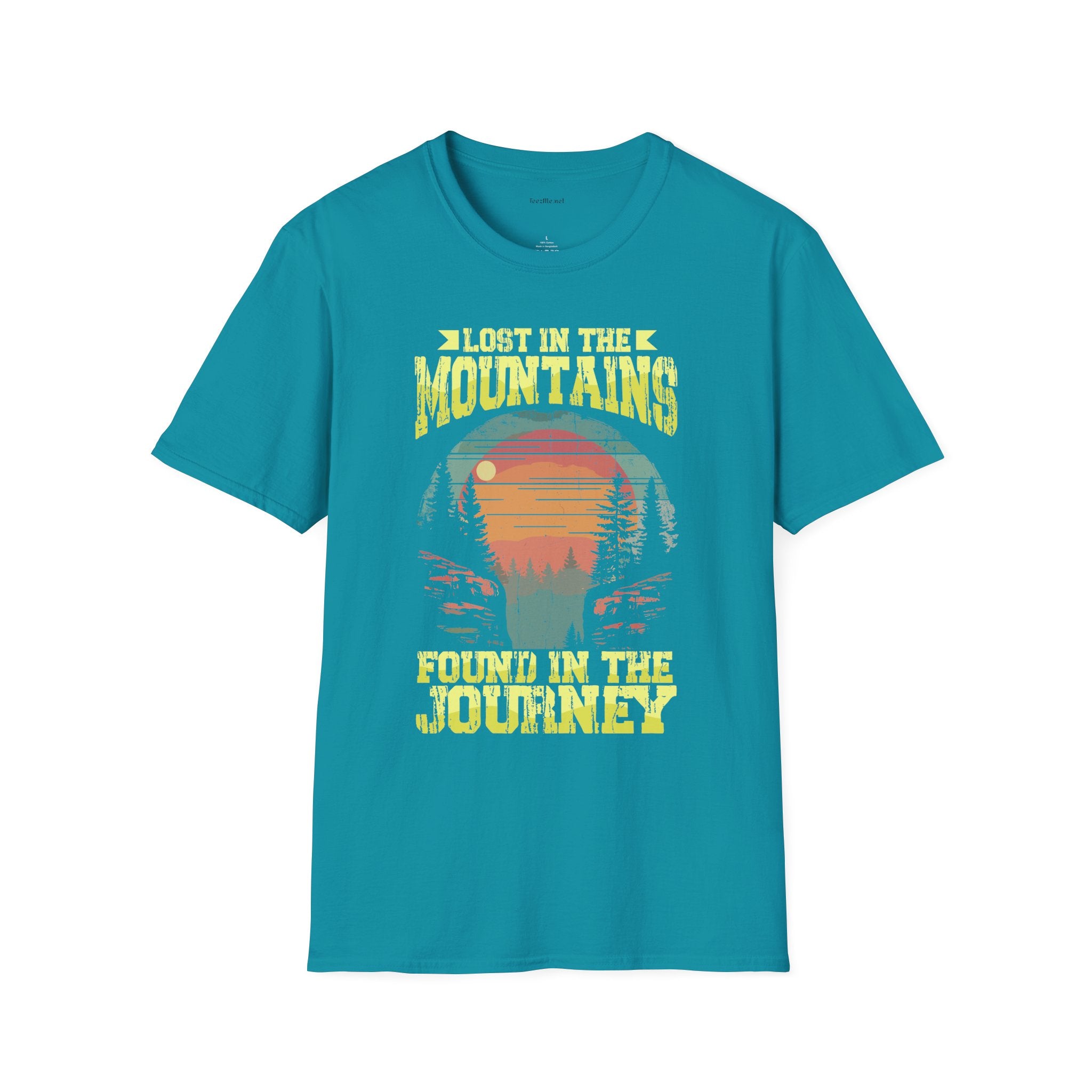 Lost in the Mountain - Unisex Softstyle T-Shirt 100% Cotton Graphic