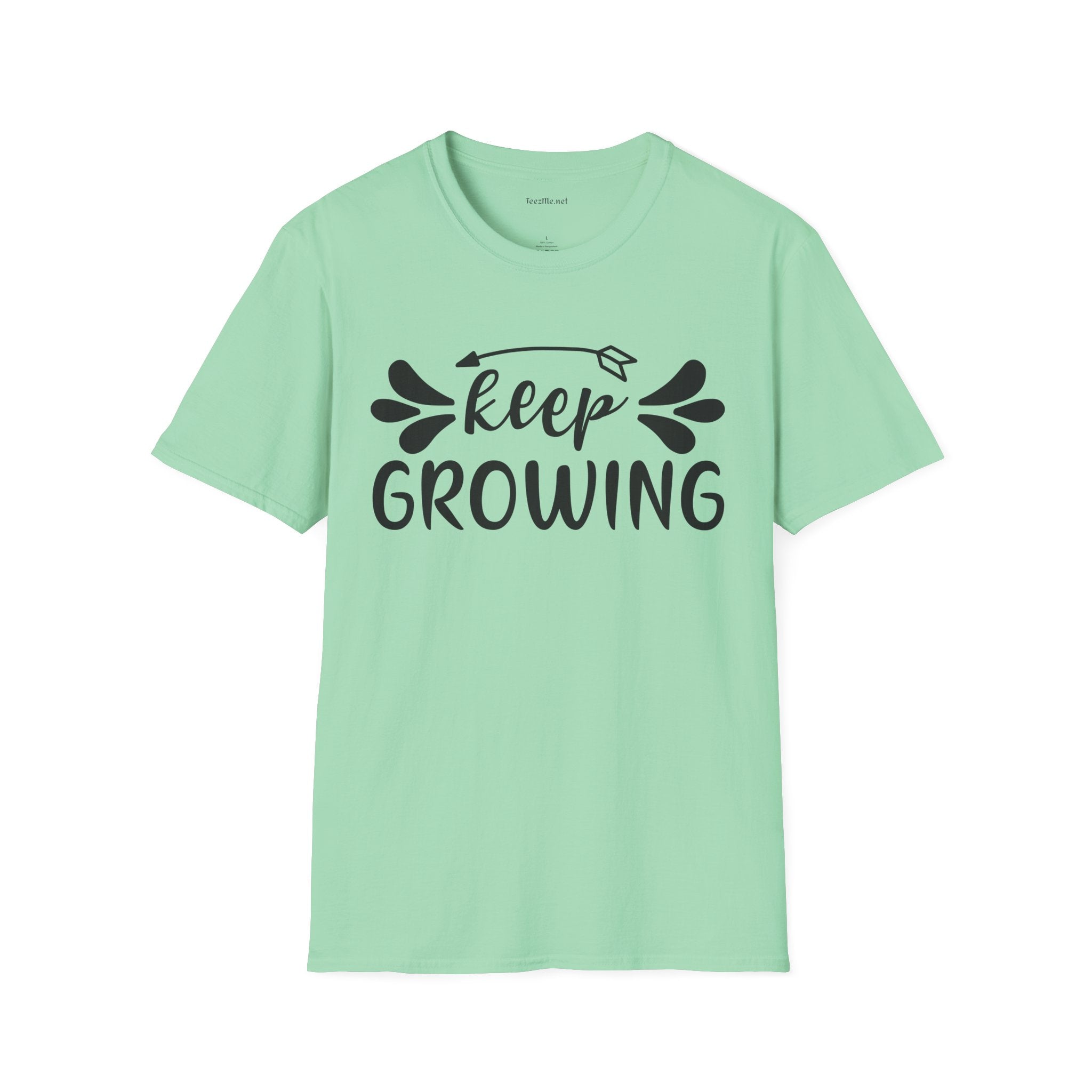 Keep Growing 03 Unisex Soft Style T-Shirt 100% Cotton Graphic