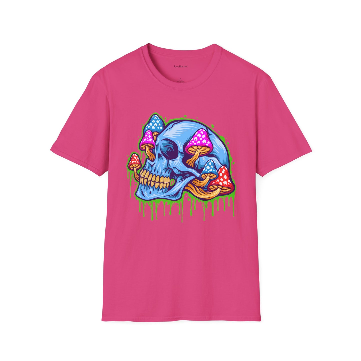 Ice Skull Head Unisex Softstyle T-Shirt 100% Cotton Graphic