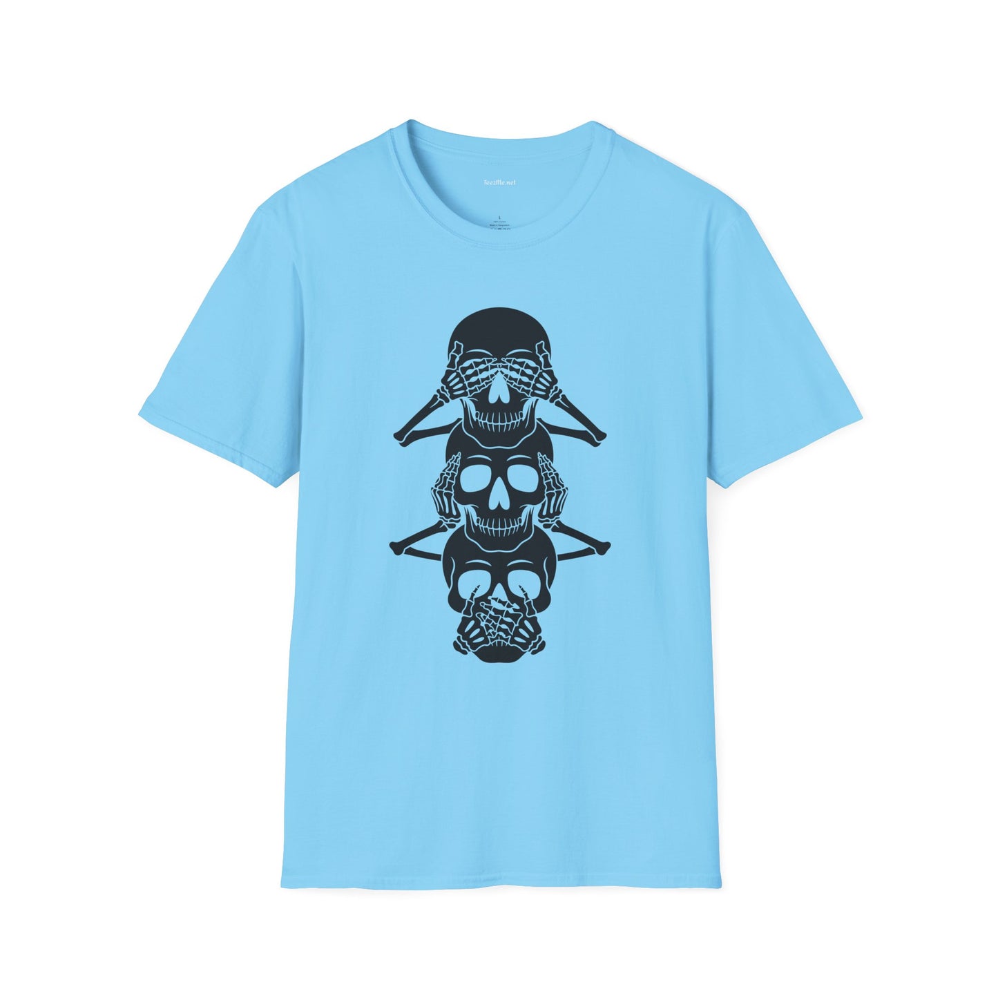 See Hear Speak No Evil Unisex Softstyle T-Shirt 100% Cotton Graphic