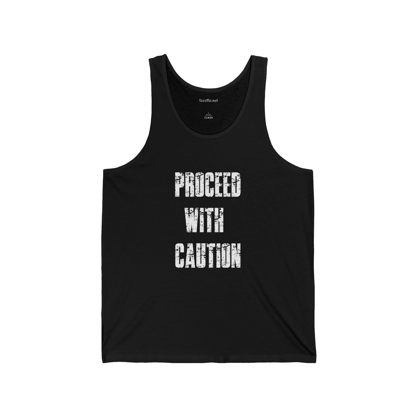 Proceed With Caution Unisex Jersey Tank