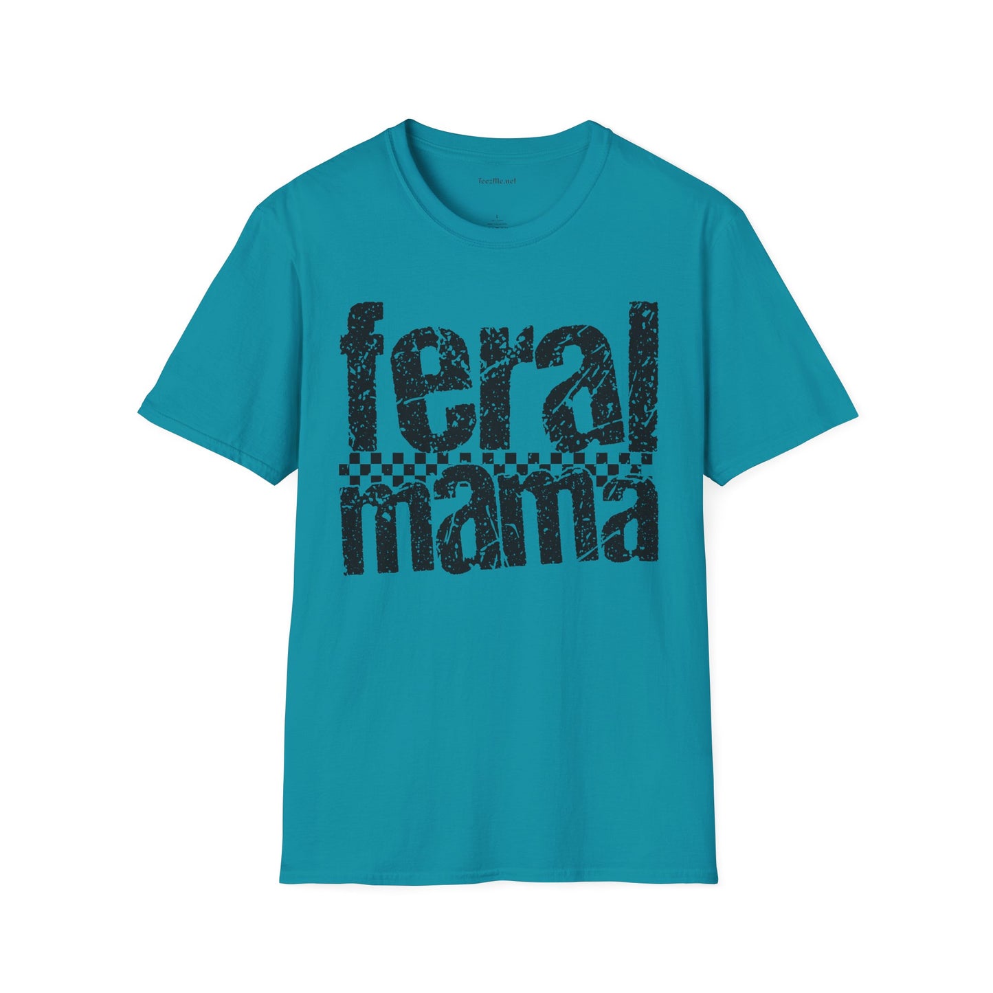 Feral Mama 01 Unisex SoftStyle T-Shirt 100% Cotton Graphic