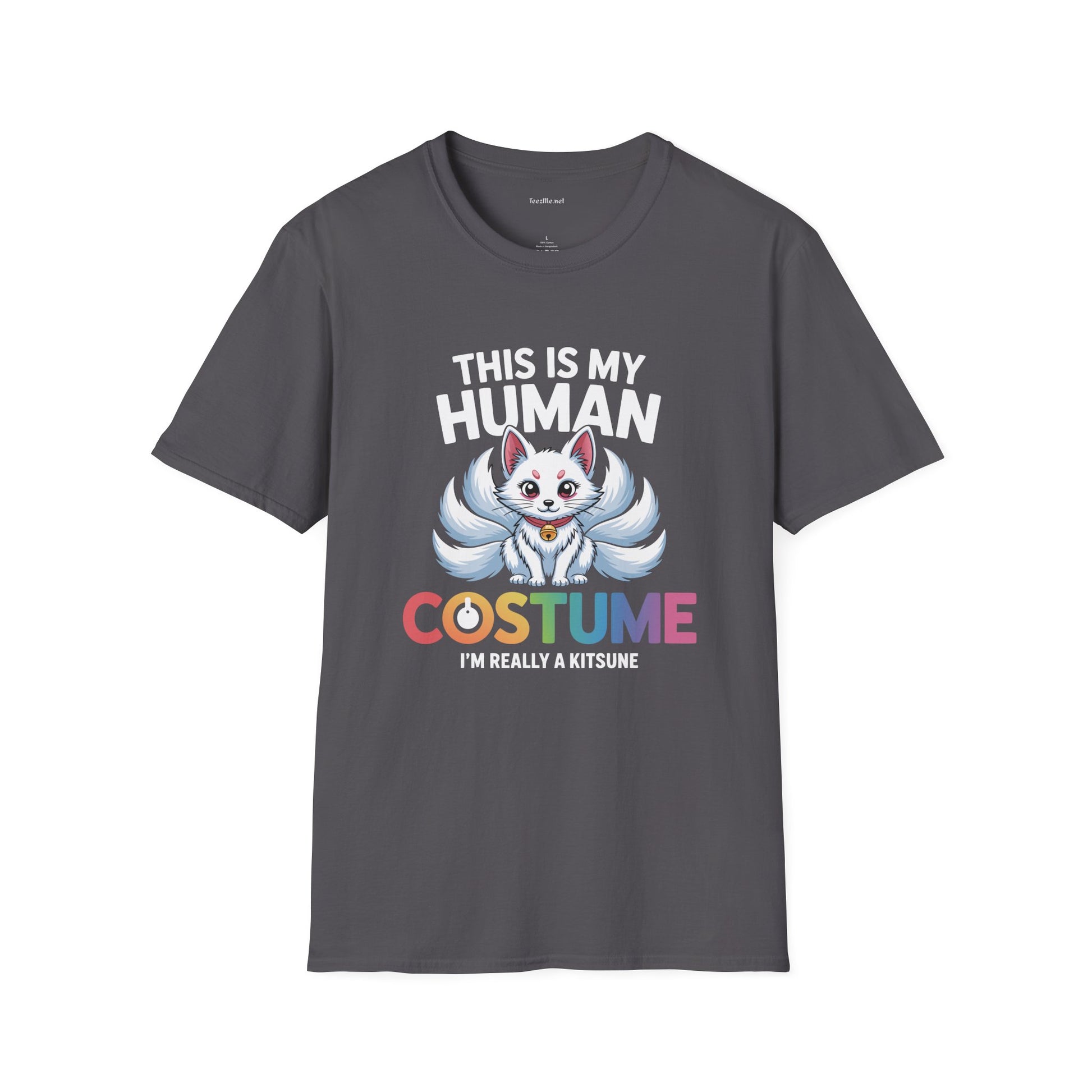 This Is My Human Costume Kitsune Unisex Softstyle T-Shirt 100% Cotton Graphic