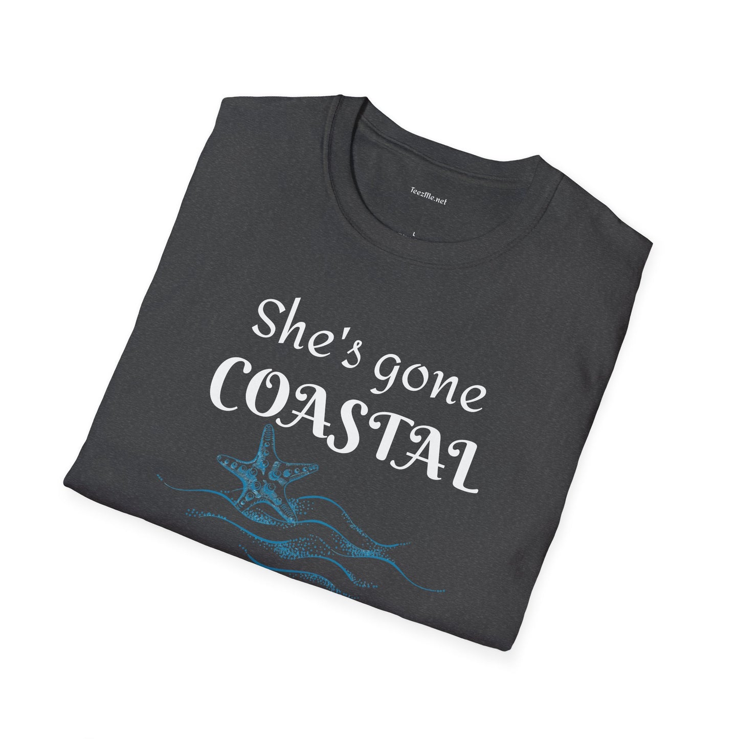 She's gone COASTAL - Unisex Softstyle T-Shirt 100% Cotton Graphic