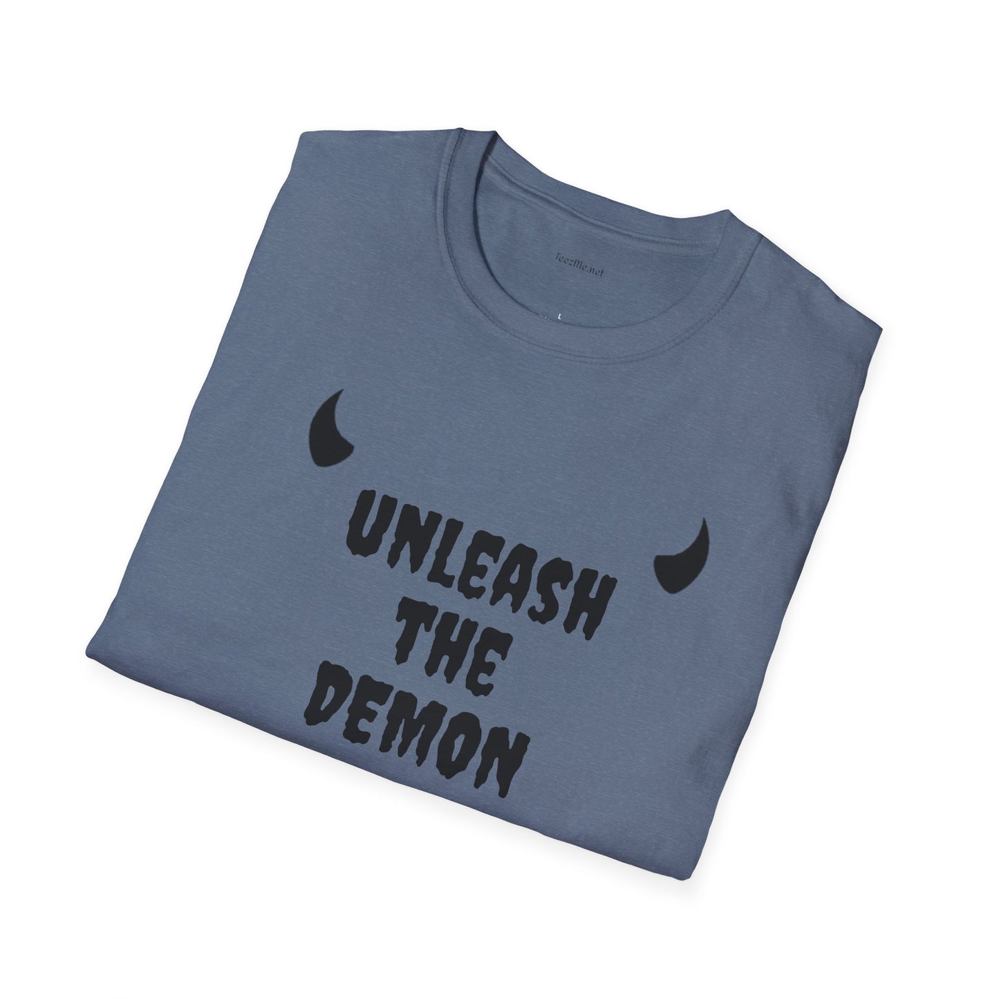 unleash the DEMON - Unisex Softstyle T-Shirt 100% Cotton Graphic