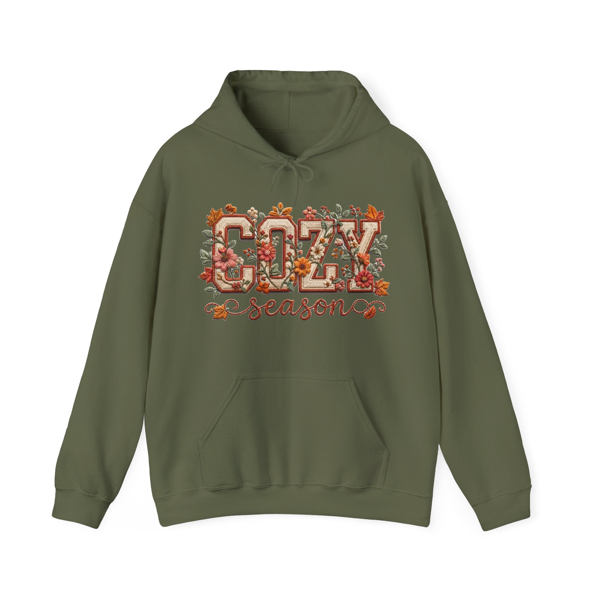 Cozy Fall Season Floral Hoodie