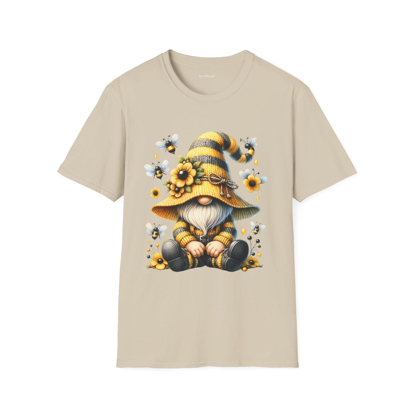 Honey Bee Gnome 41 Unisex Soft Style T-Shirt 100% Cotton Graphic