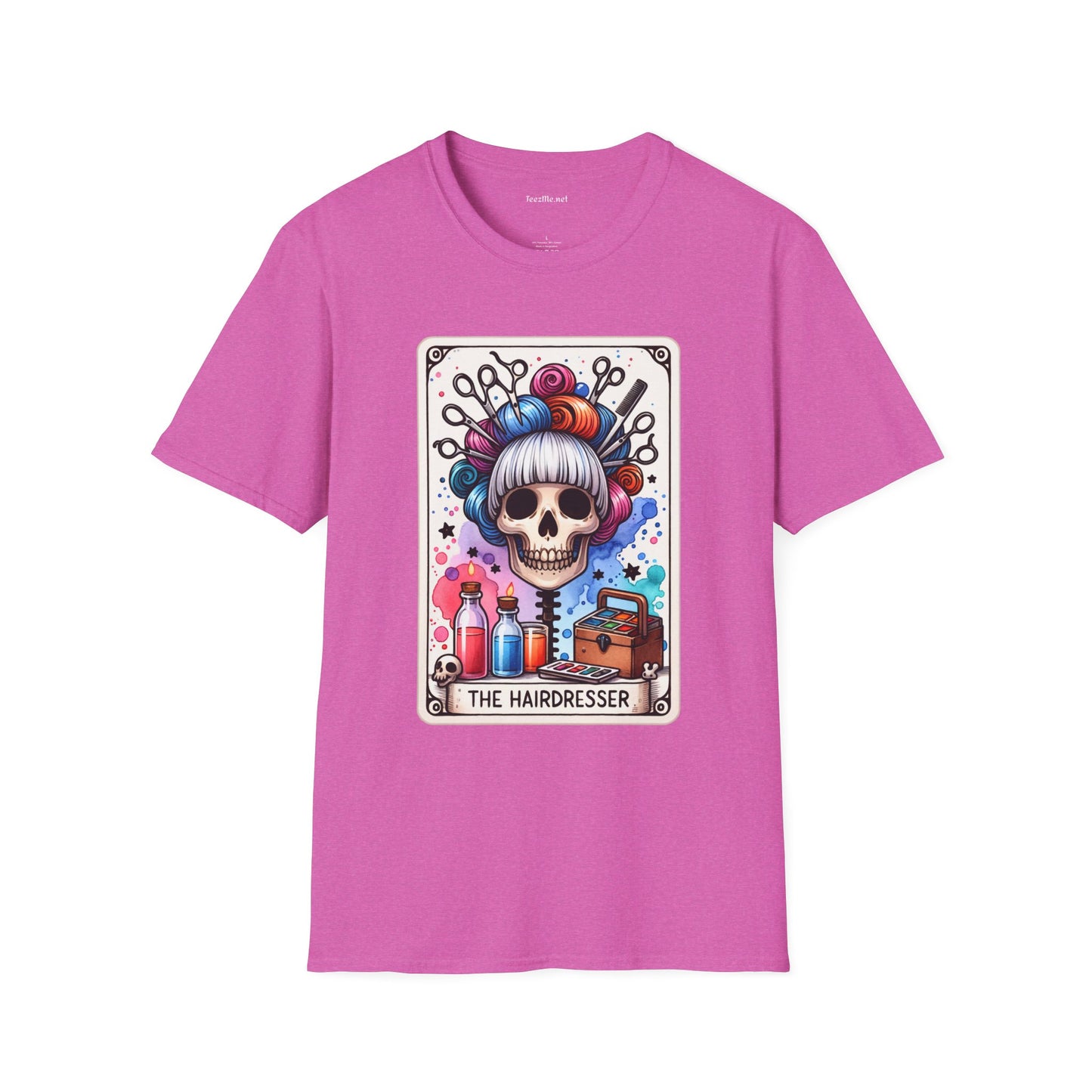 The Hairdresser Tarot Card Unisex Softstyle T-Shirt 100% Cotton Graphic