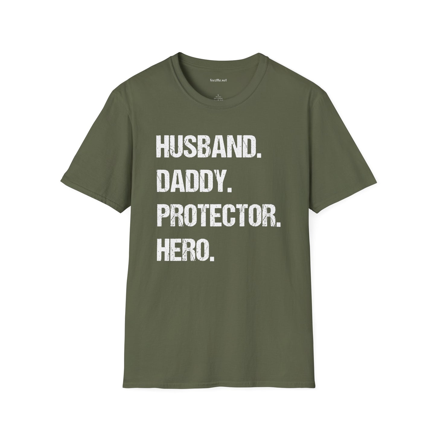 Husband Daddy Protector Hero Unisex Soft Style T-Shirt 100% Cotton Graphic