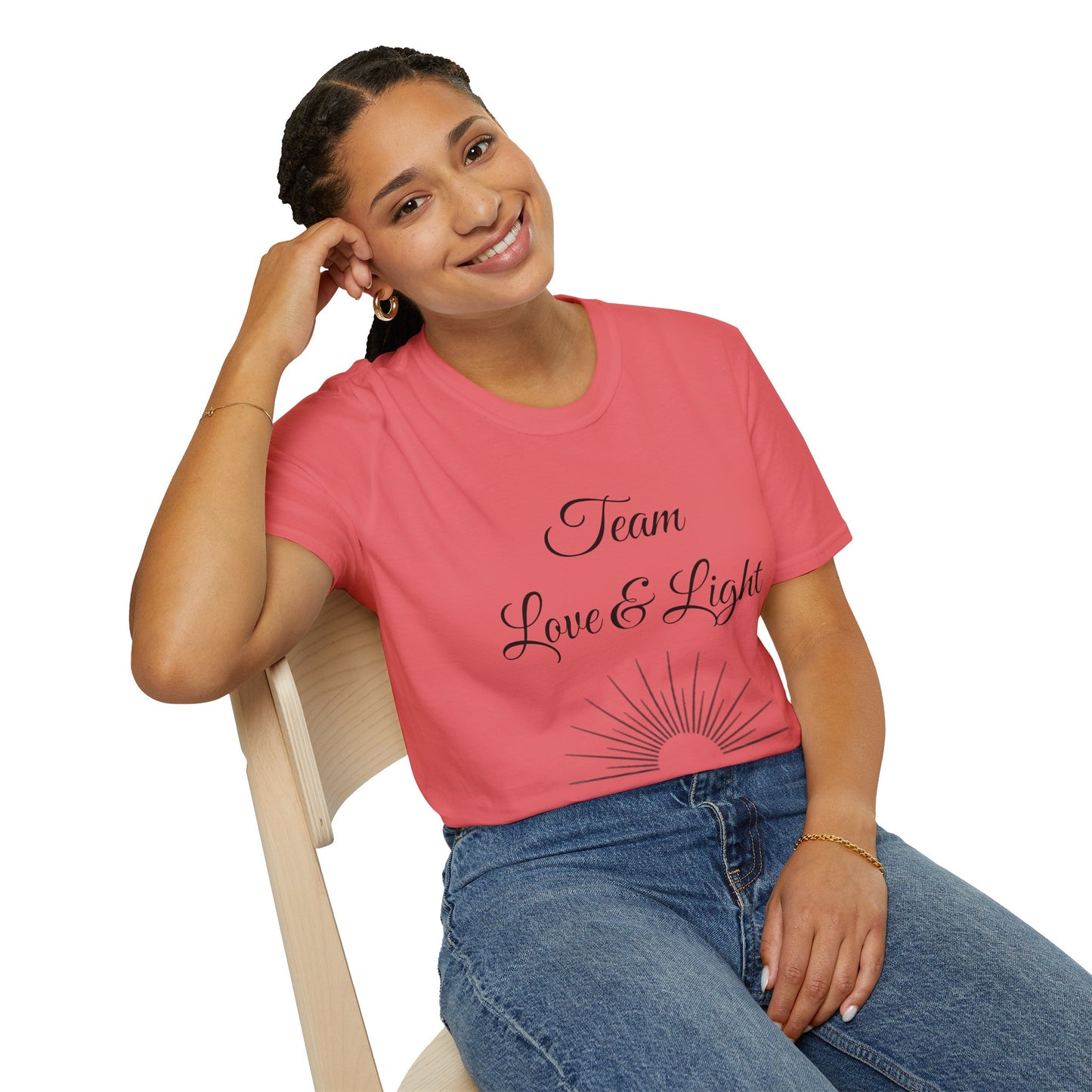 Team Love & Light - Unisex Softstyle T-Shirt 100% Cotton Graphic