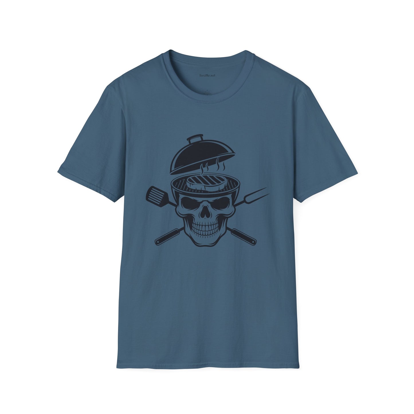 Grilling Skeleton Unisex Softstyle T-Shirt 100% Cotton Graphic
