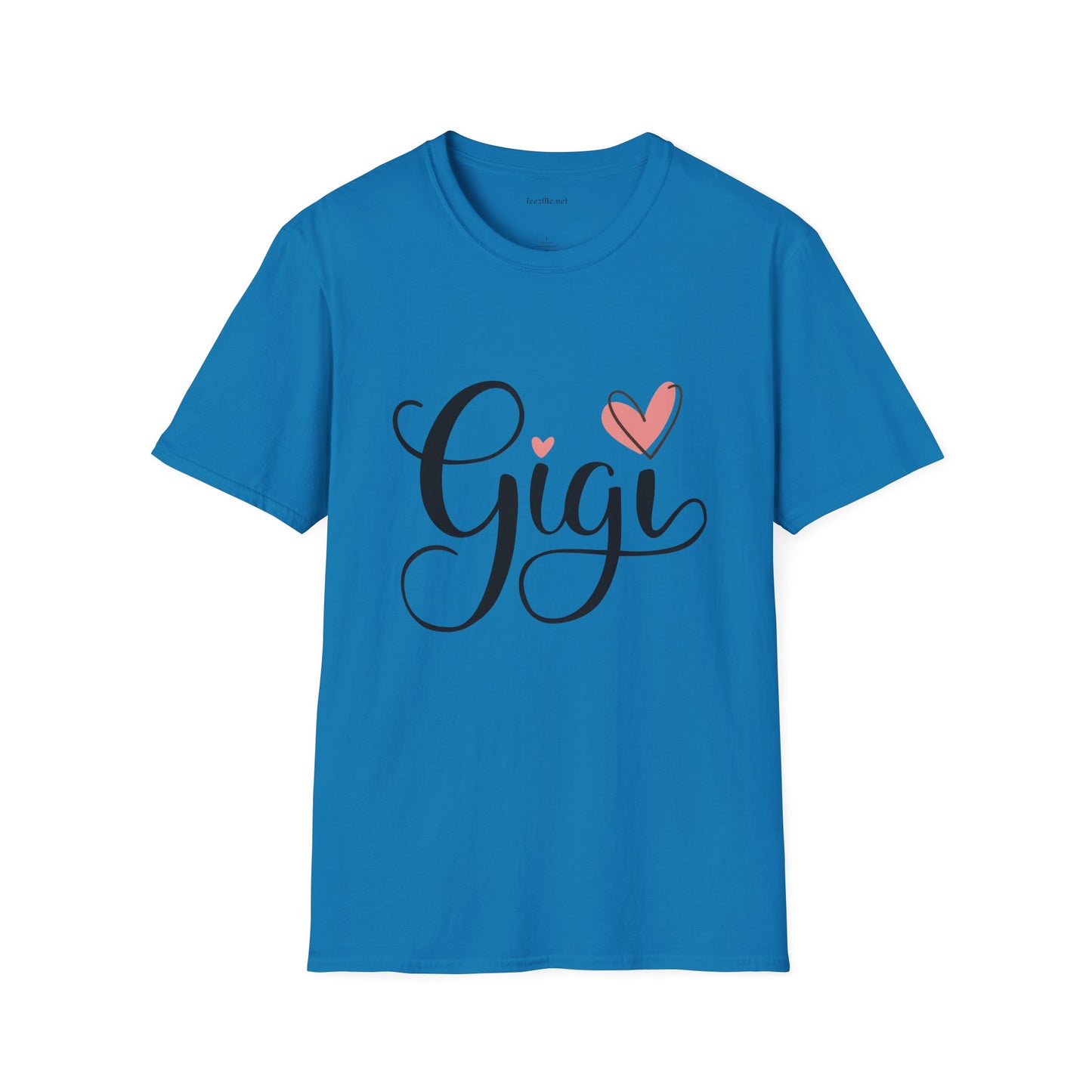 Gigi (pink heart) Unisex Soft Style T-Shirt 100% Cotton Graphic
