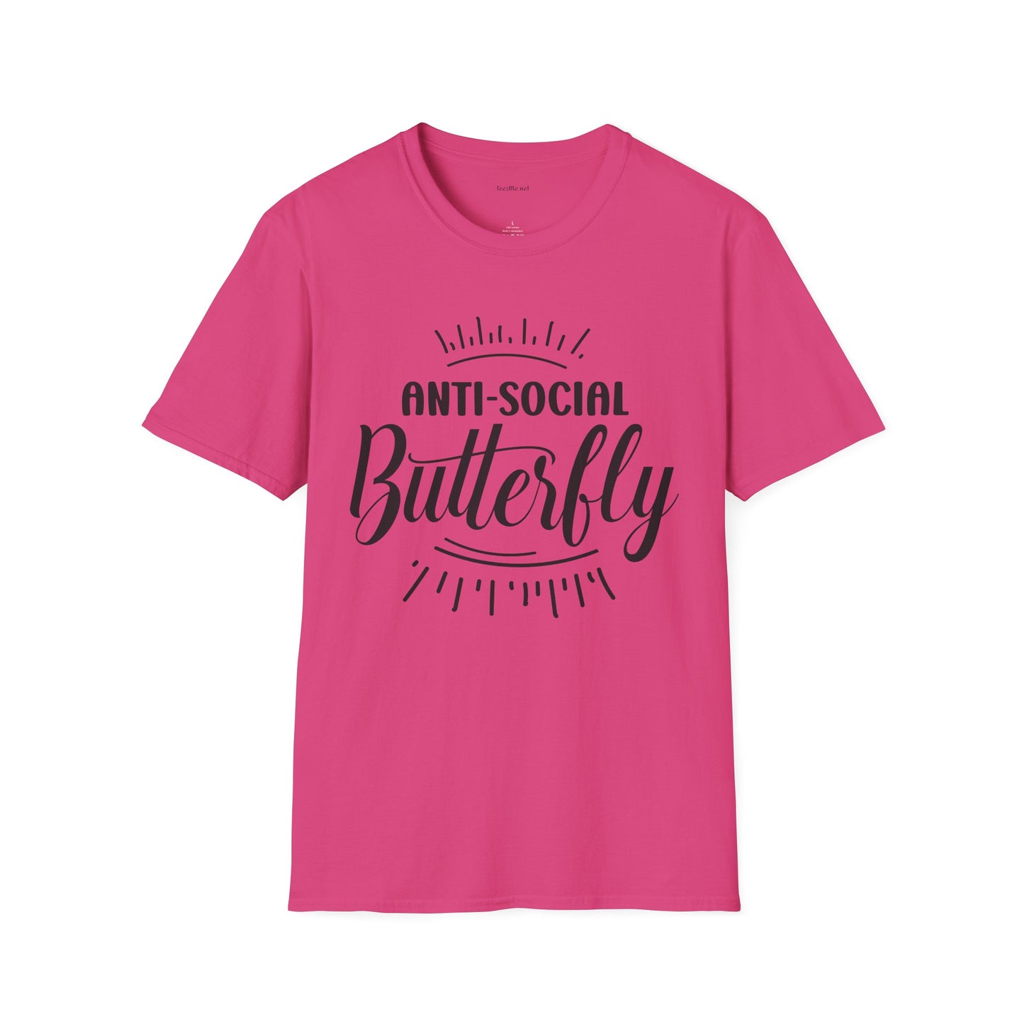 Anti-social Butterfly - Unisex Softstyle T-Shirt 100% Cotton Graphic