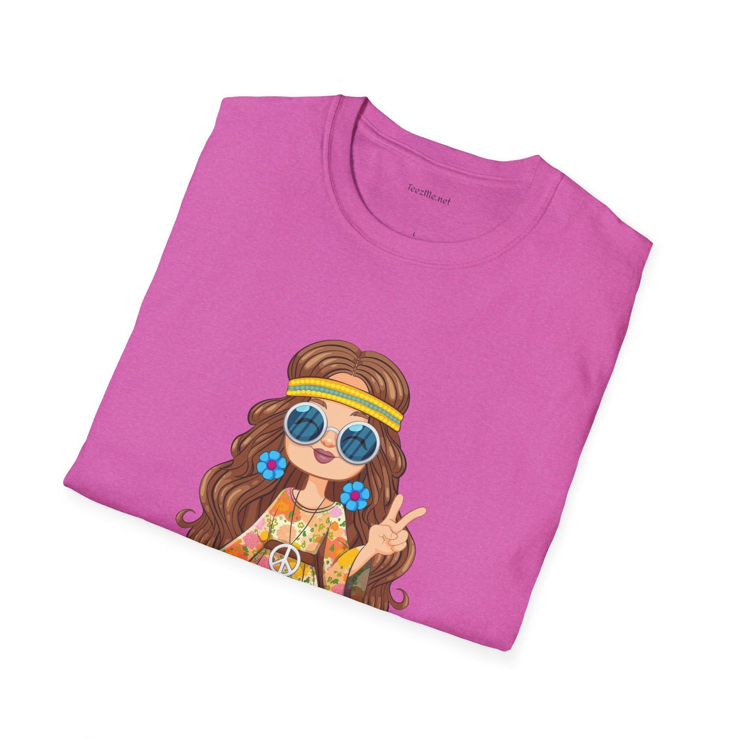 Hippie Girl - Unisex Ultra Cotton Tee 100% Cotton Graphic