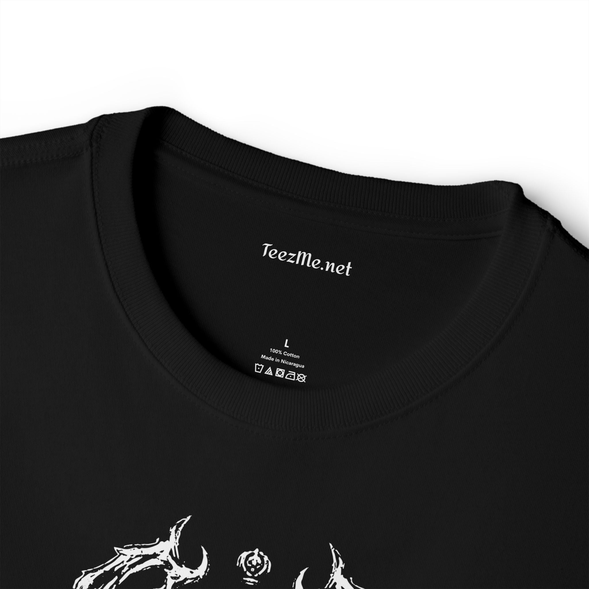 Skull & Serpent Graphic Tee — Gothic Dragon Wing Shirt