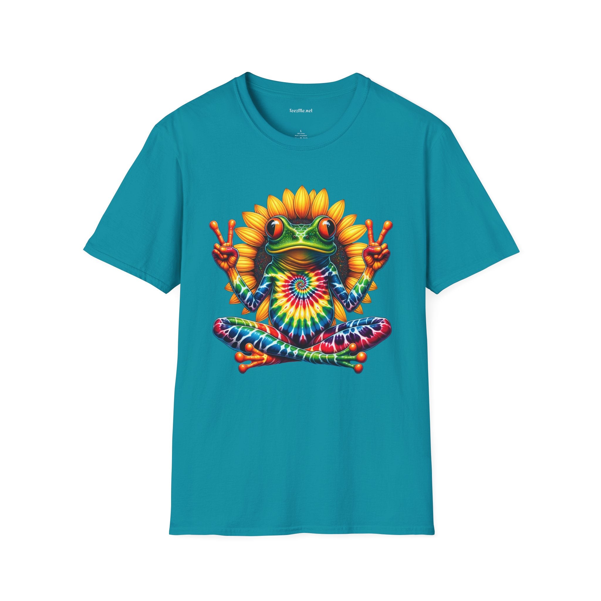 Peace Frog Tie-dye Unisex Softstyle T-Shirt 100% Cotton  #tarot
