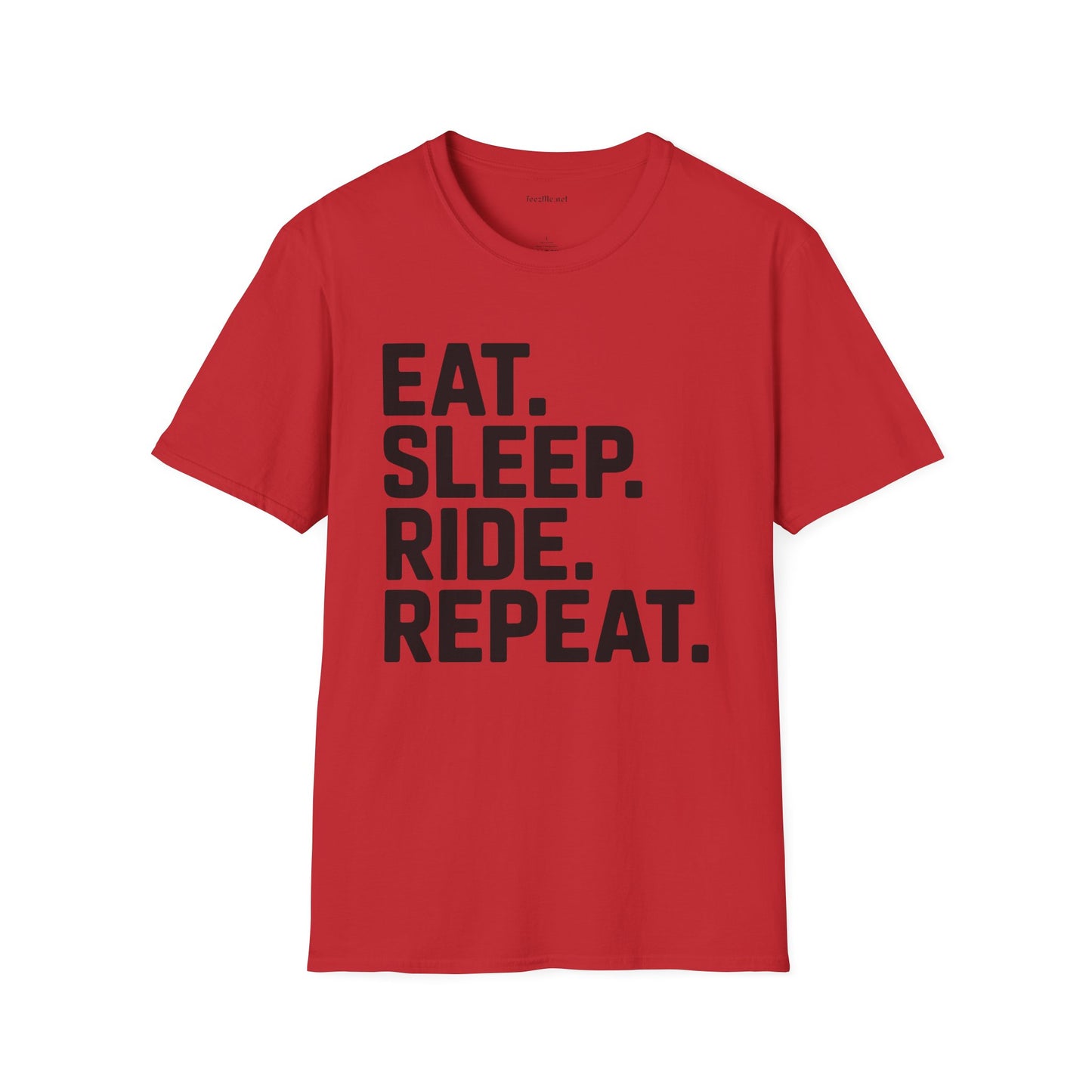 Eat Sleep Ride Repeat Unisex SoftStyle T-Shirt 100% Cotton Graphic