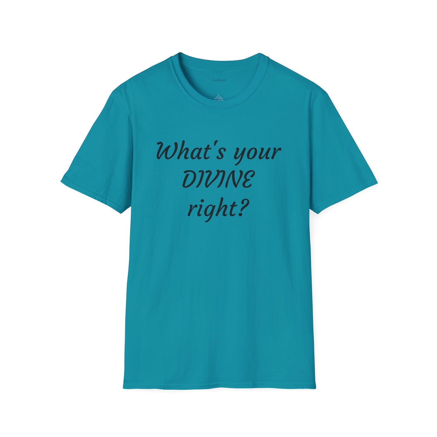 What's your DIVINE right? - Unisex Softstyle T-Shirt 100% Cotton Graphic