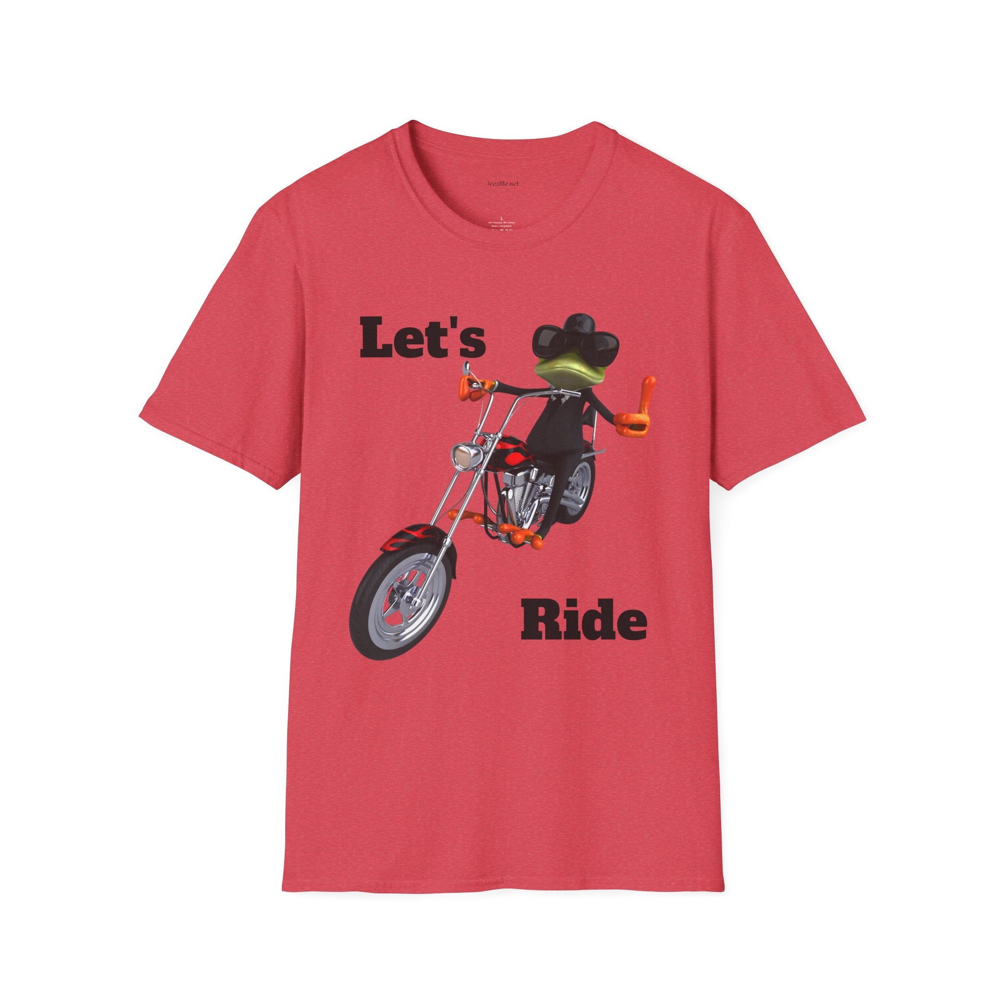 Let's Ride - Unisex Softstyle T-Shirt 100% Cotton Graphic Motorcycle Harley