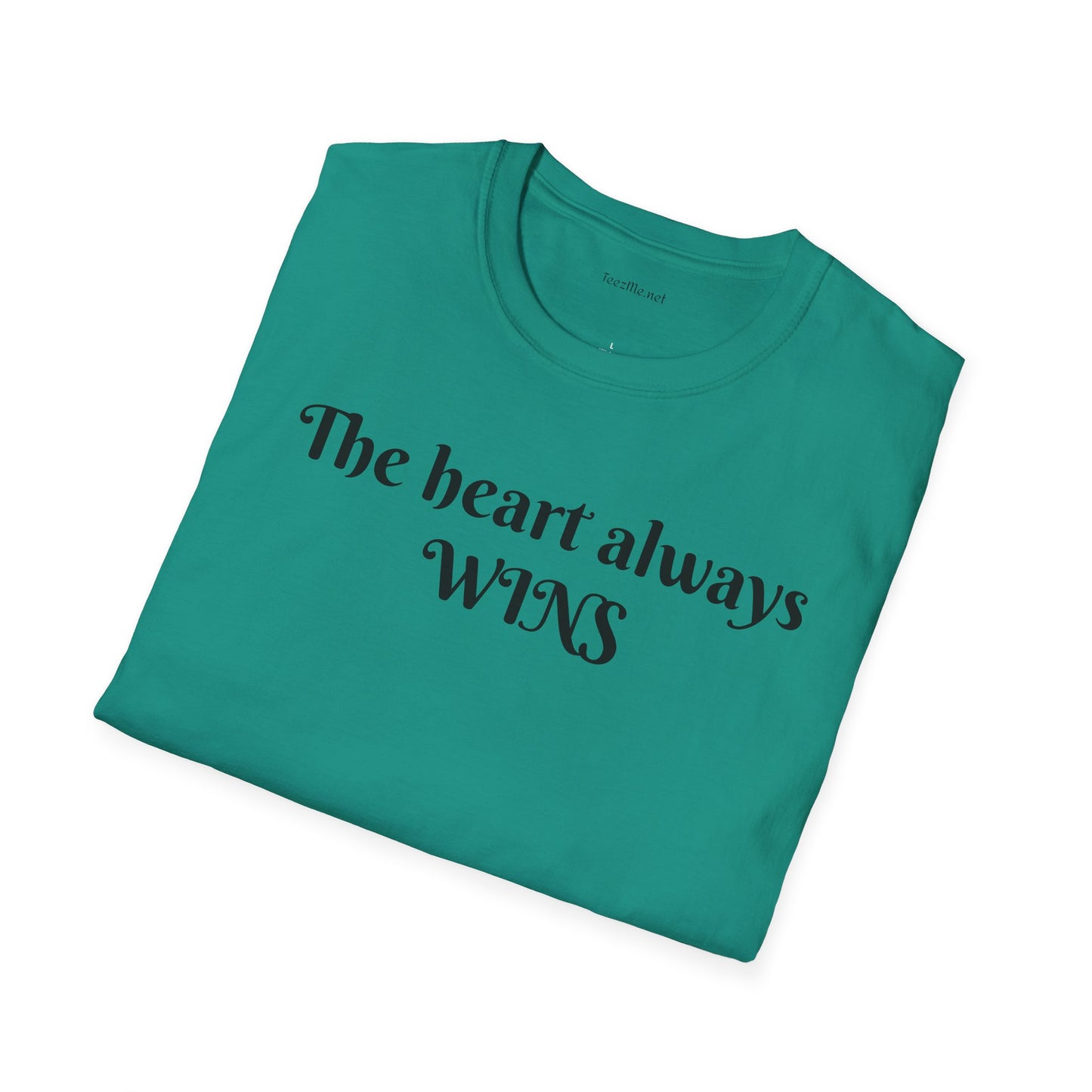 The heart always wins - Unisex Softstyle T-Shirt 100% Cotton Graphic