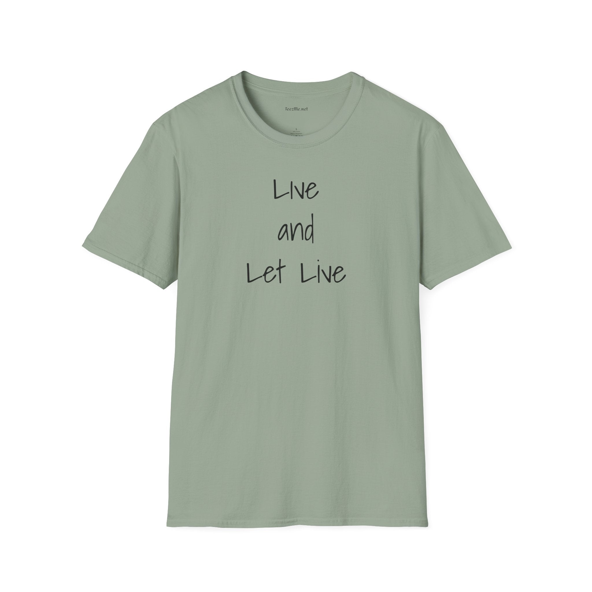 Live and Let Live - Unisex Softstyle T-Shirt 100% Cotton Graphic