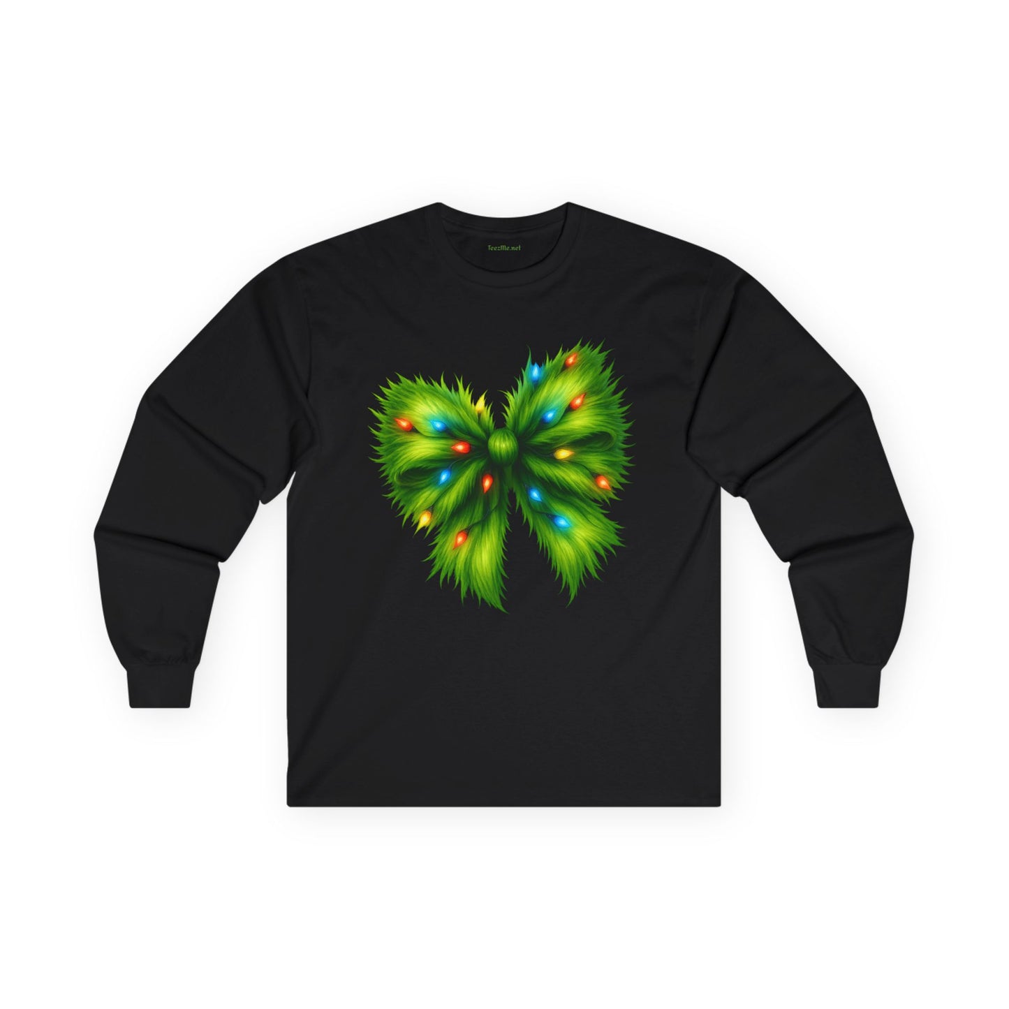Grinch Bow with Lights Unisex Ultra Cotton Long Sleeve Tee