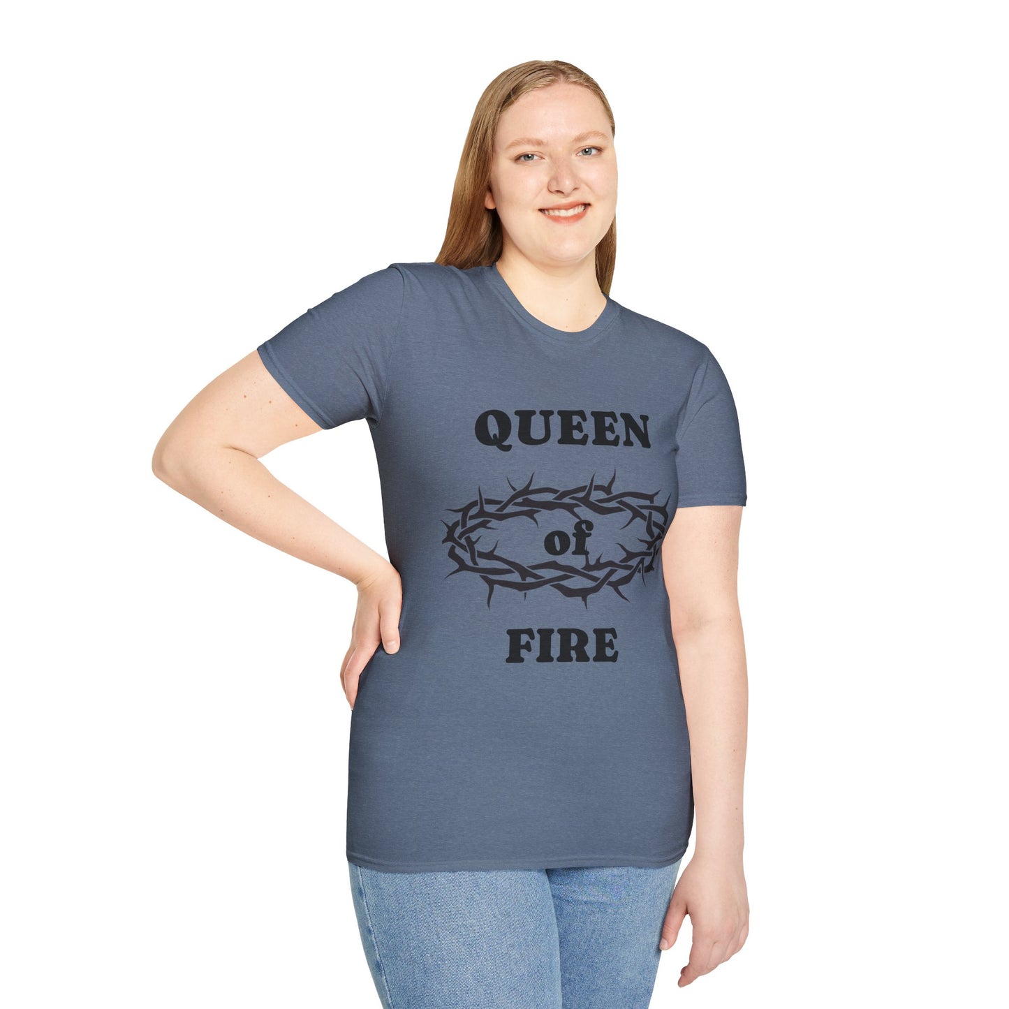Queen of Fire - Unisex Softstyle T-Shirt 100% Cotton Graphic