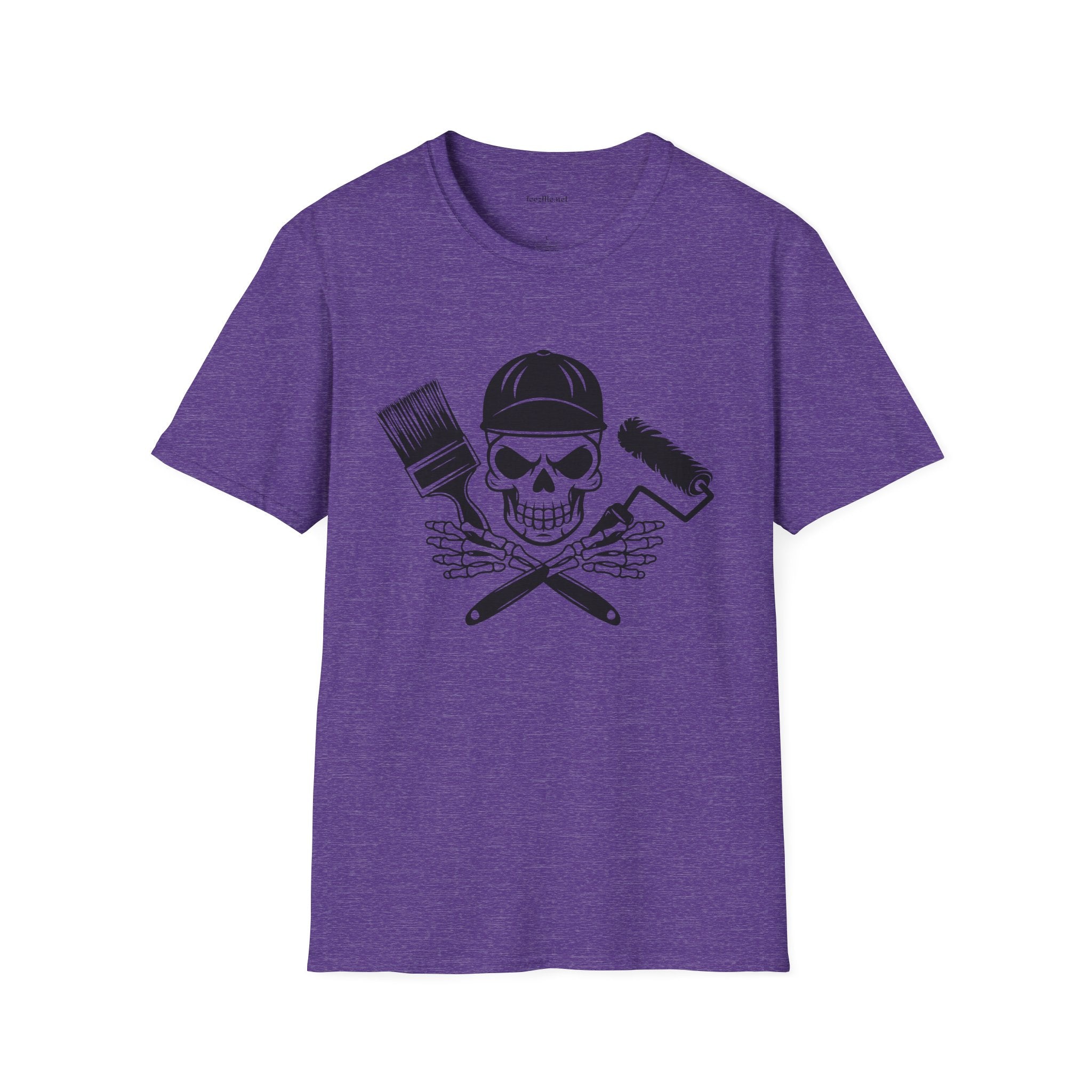 Painter Skeleton Unisex Softstyle T-Shirt 100% Cotton Graphic