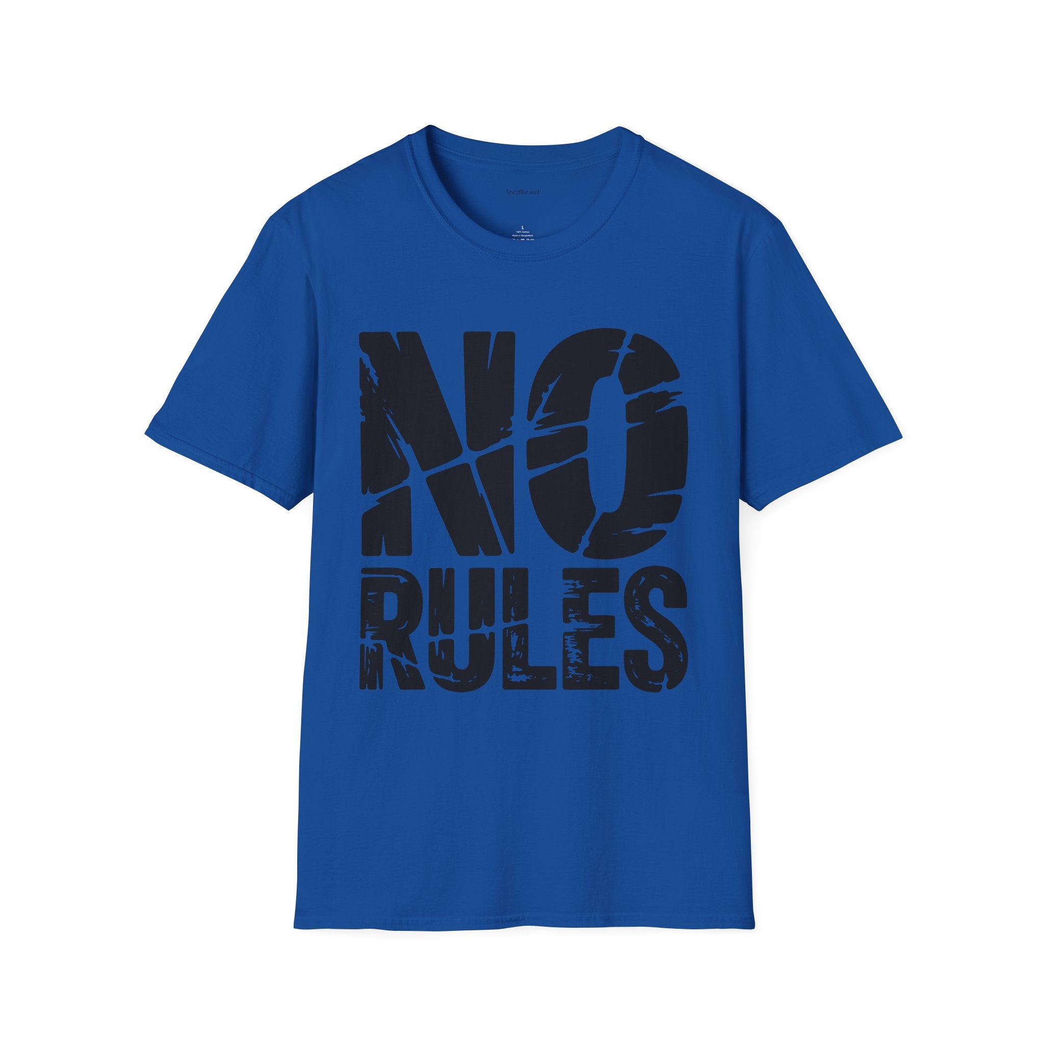 T-Shirt — "NO RULES" Bold Graphic Tee (Edgy Streetwear, Rebellious Statement Shirt)