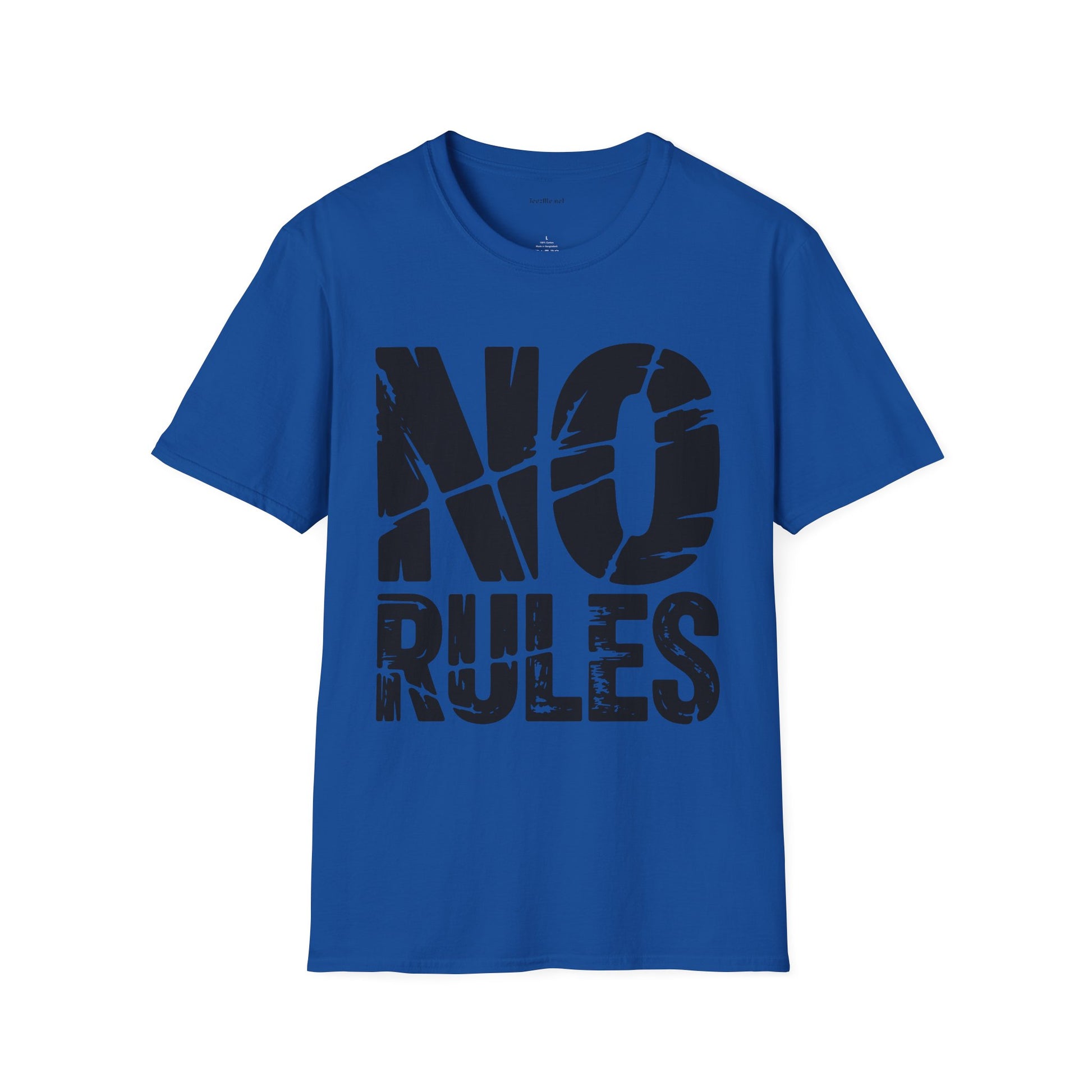 T-Shirt — "NO RULES" Bold Graphic Tee (Edgy Streetwear, Rebellious Statement Shirt)