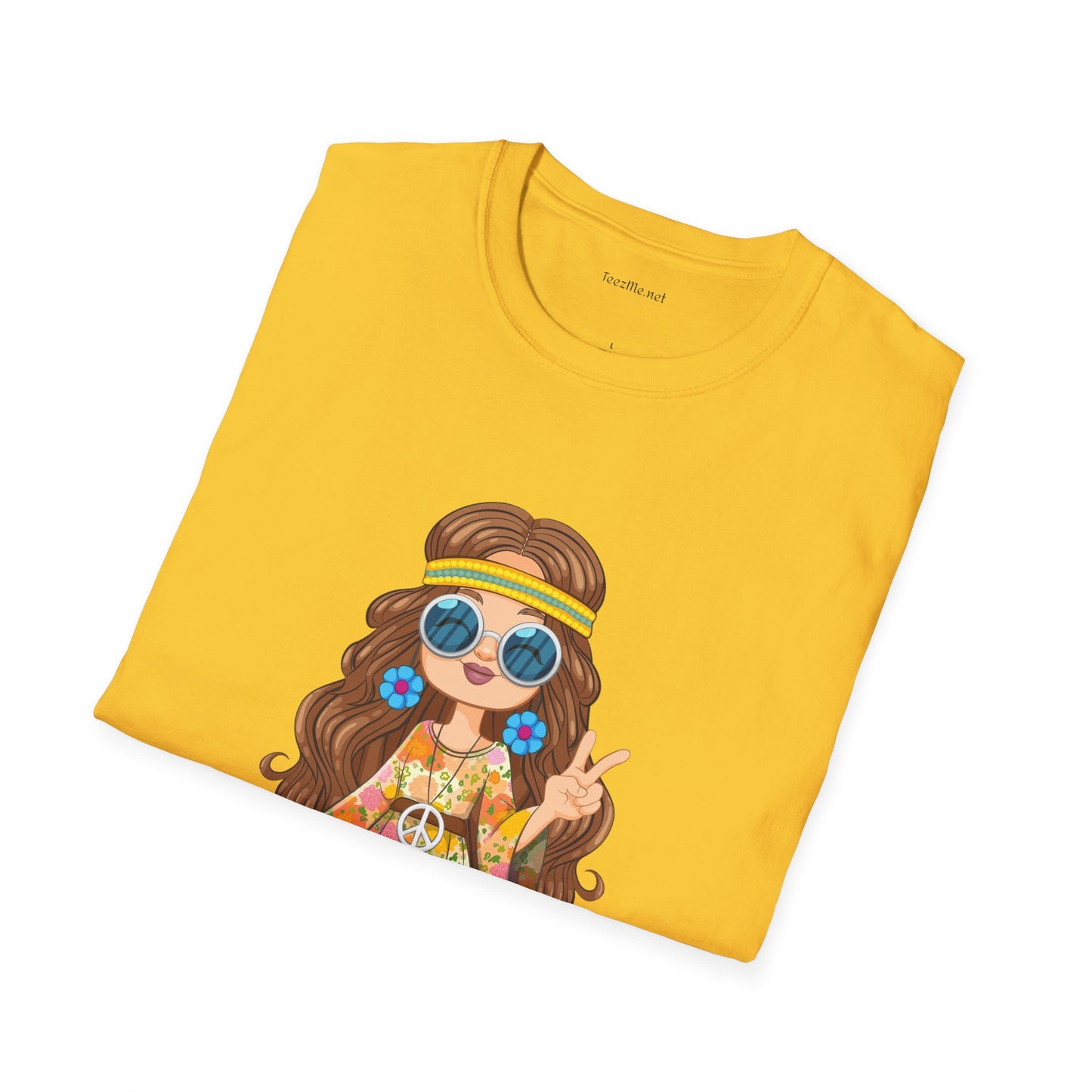 Hippie Girl - Unisex Ultra Cotton Tee 100% Cotton Graphic