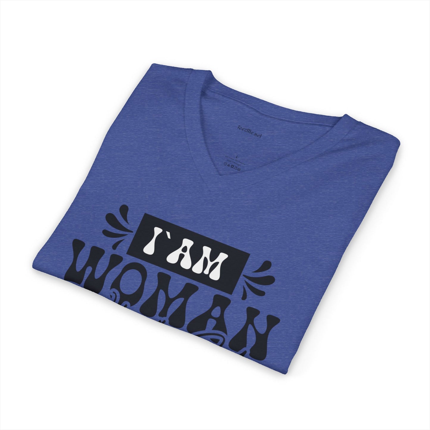 I Am Woman Unisex Jersey Short Seeve V-Neck Tee