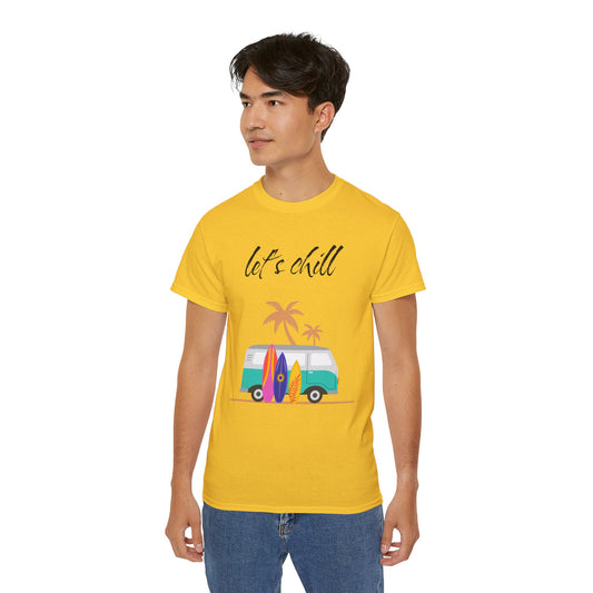 Let's chill - Unisex Ultra Cotton Tee 100% Cotton Graphic