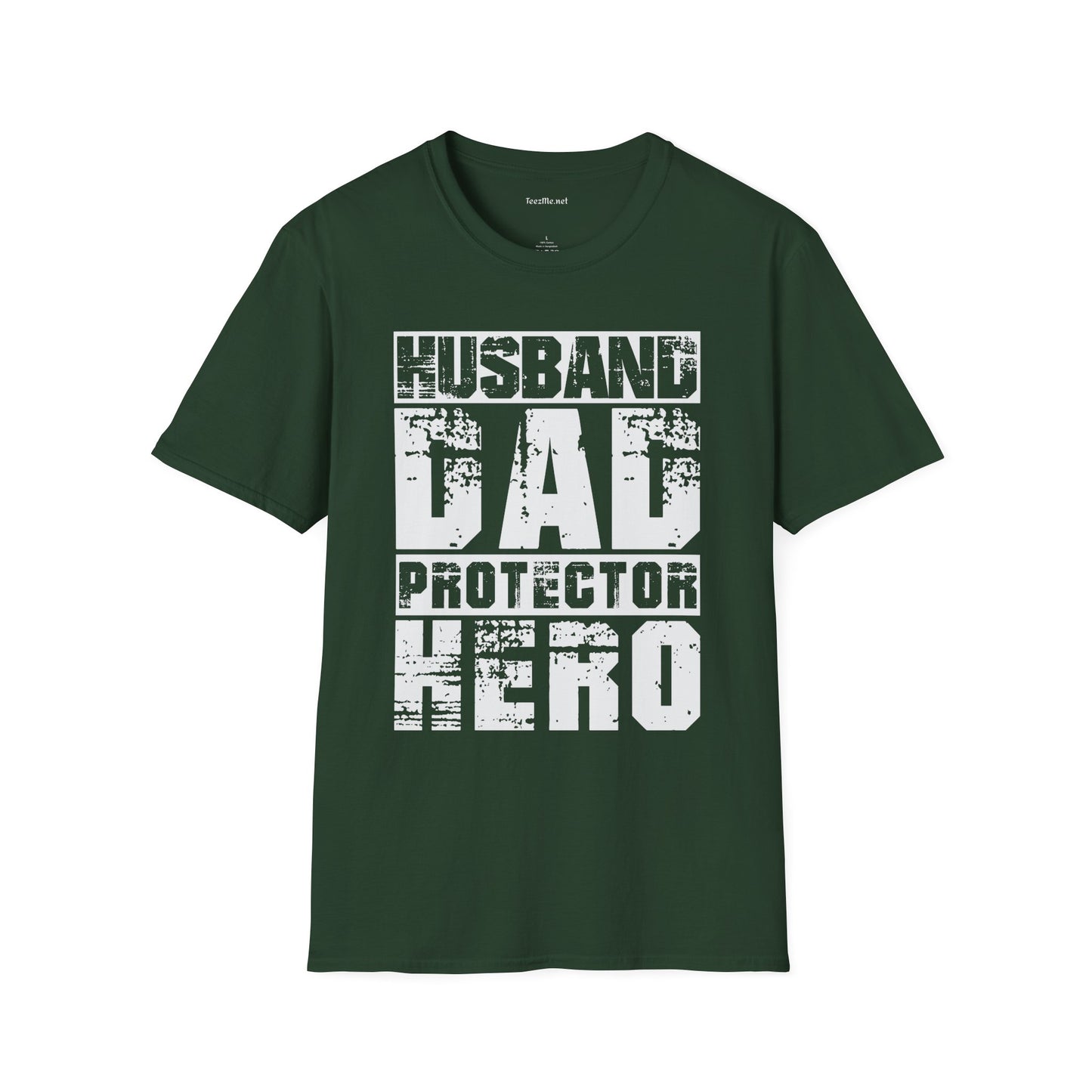 Husband Dad Protector Hero Unisex Soft Style T-Shirt 100% Cotton Graphic