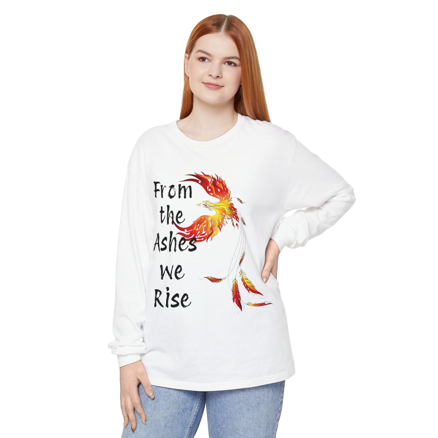 From the Ashes we Rise - Unisex Garment-dyed Long Sleeve T-Shirt