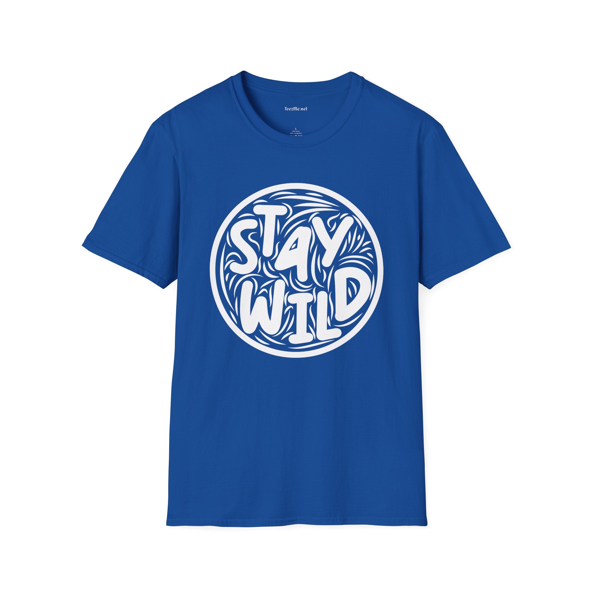 Stay Wild Retro Unisex Softstyle T-Shirt 100% Cotton