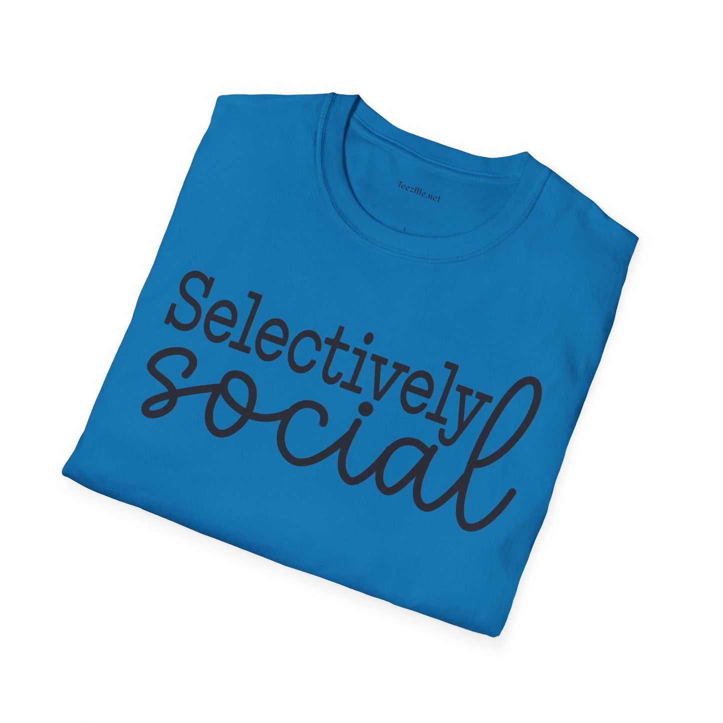 Selectively Social Unisex Softstyle T-Shirt 100% Cotton Graphic