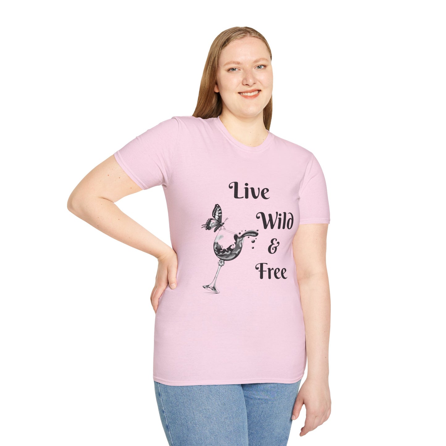 Live Wild & Free -  Unisex Softstyle T-Shirt 100% Cotton Graphic