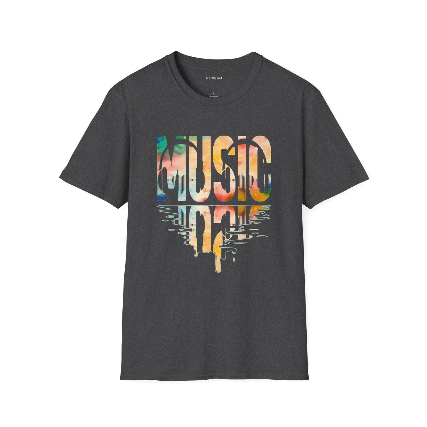 Music with Goldtones Unisex Softstyle T-Shirt 100% Cotton Graphic